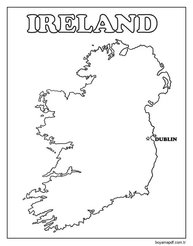 Çizmek İrlanda Yazdırılabilir Boyama Sayfası