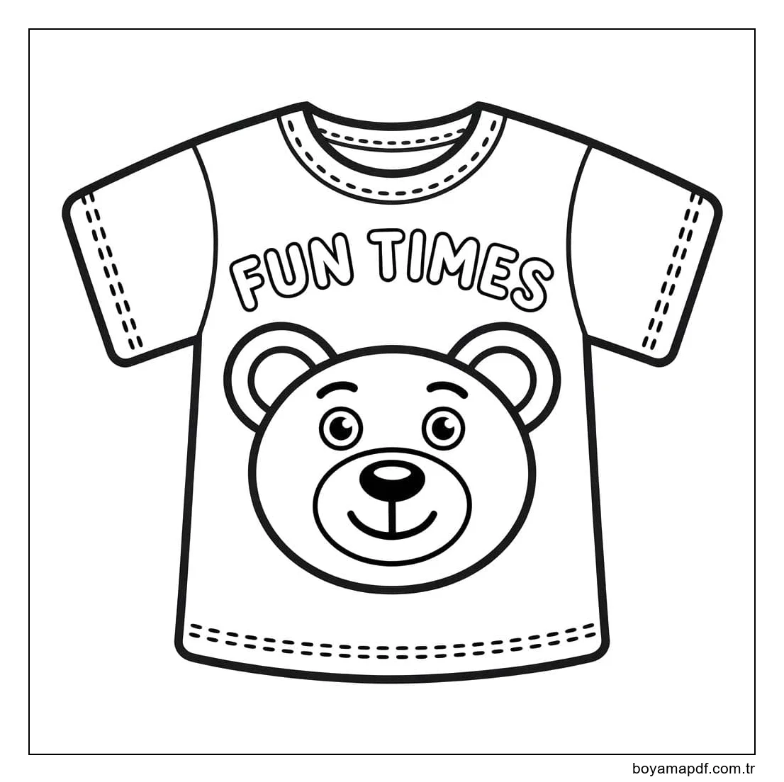 Çizmek Tişört 1 Boyama Sayfası