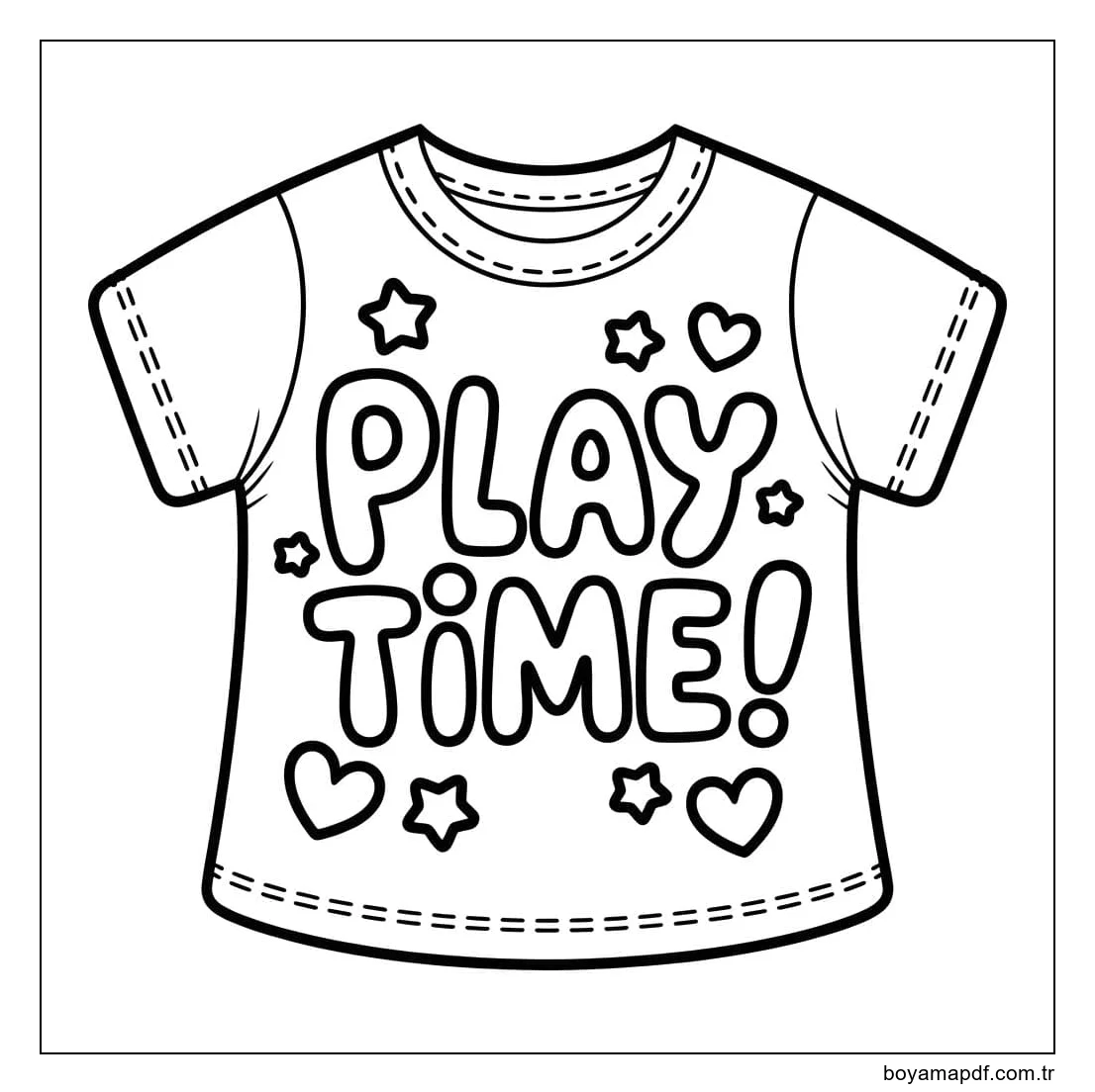 Çizmek Tişört 2 Boyama Sayfası