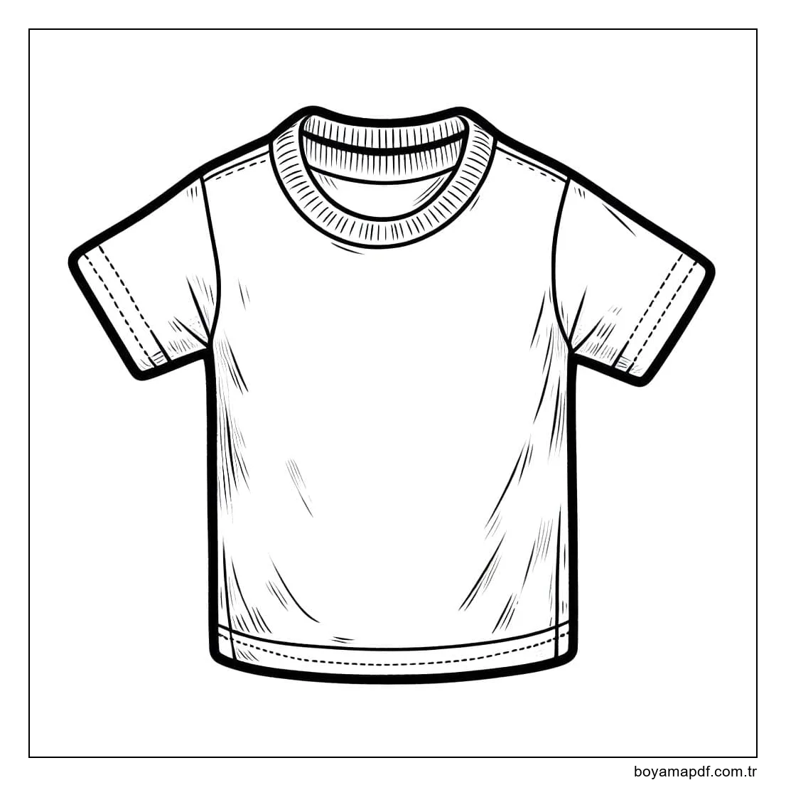 Çizmek Tişört temel Boyama Sayfası