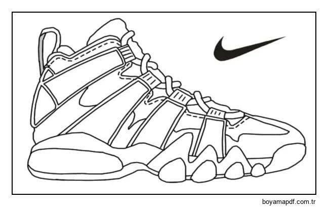 Çoğu Nike koşu ayakkabısı Boyama Sayfası