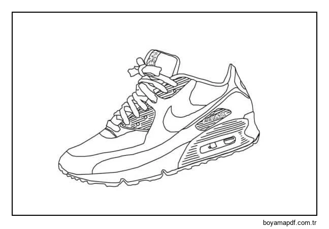 Çok rahat ve şık bir ayakkabı Boyama Sayfası