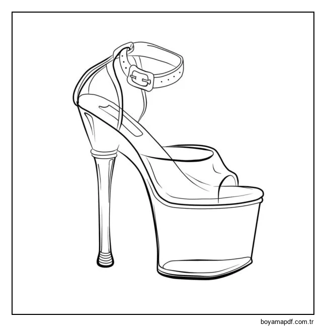 Dansçılar için güzel ayakkabılar. Boyama Sayfası