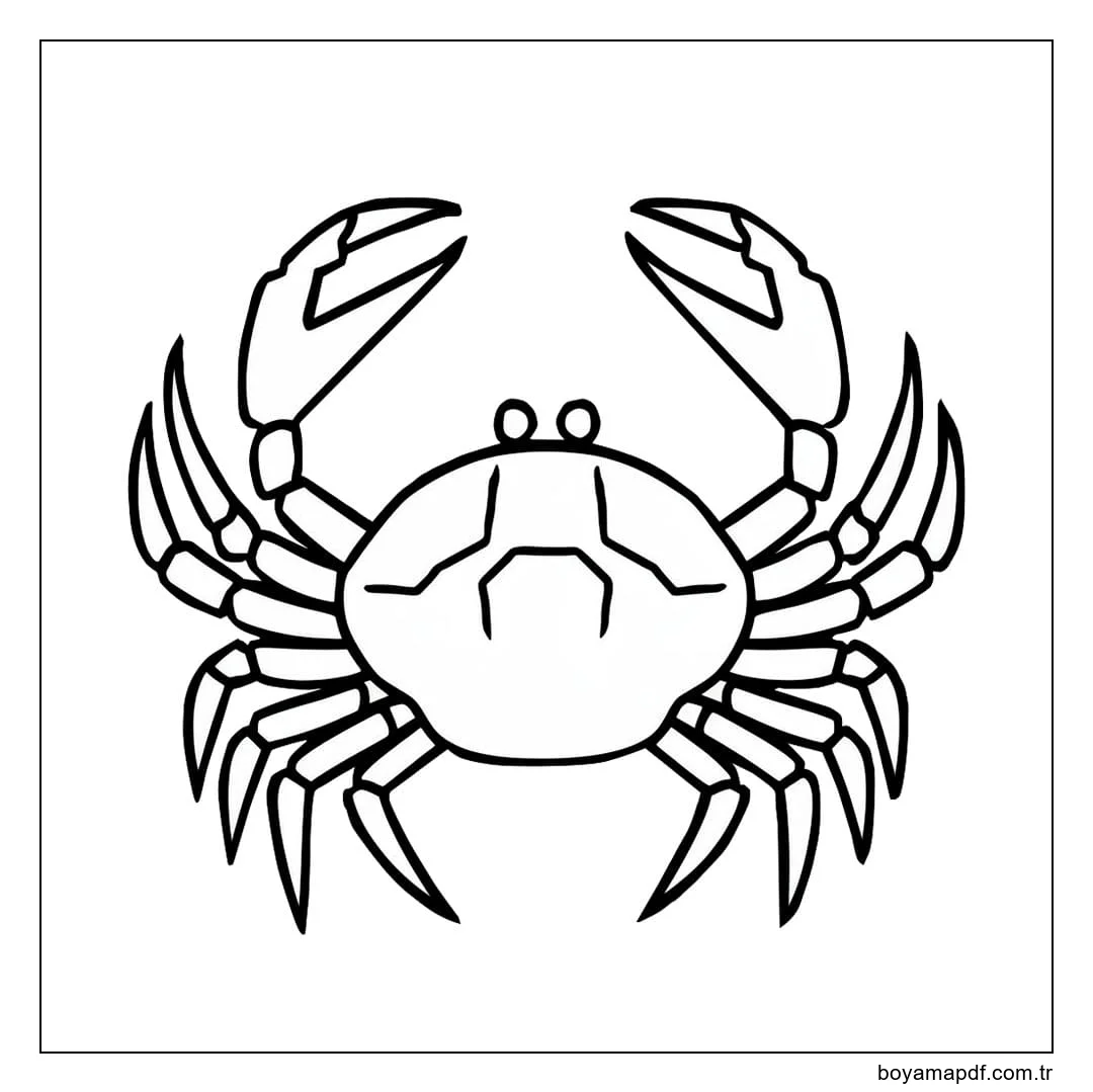 Deniz yengeç Boyama Sayfası
