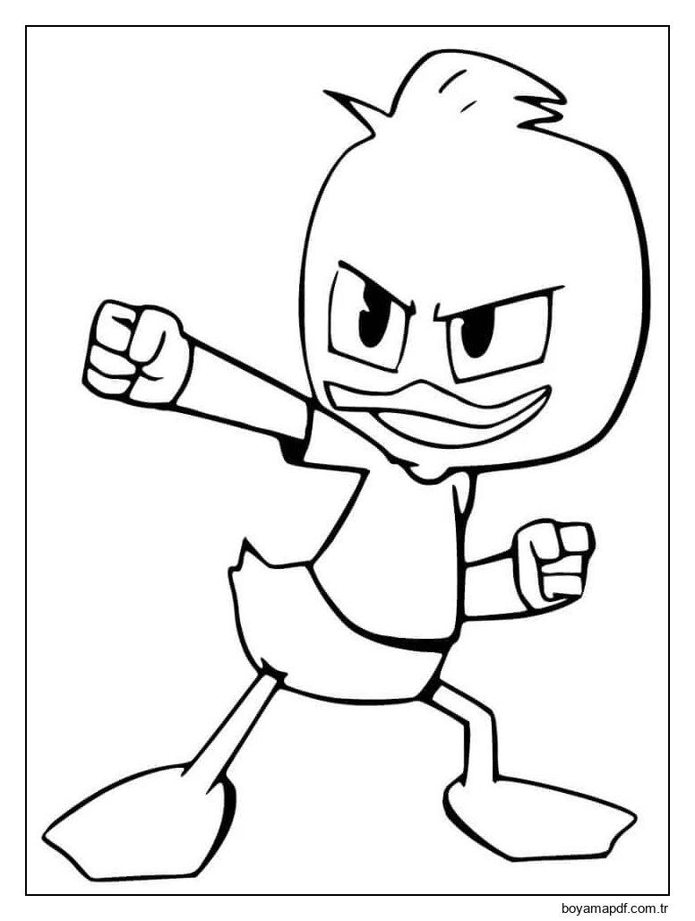 Ducktales'den Dewey ördeği Boyama Sayfası