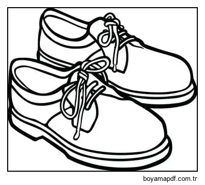 Erkek klasik botları. Boyama Sayfası