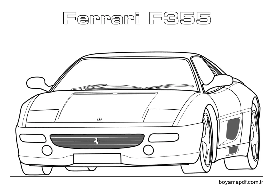 Ferrari F355 Boyama Sayfası