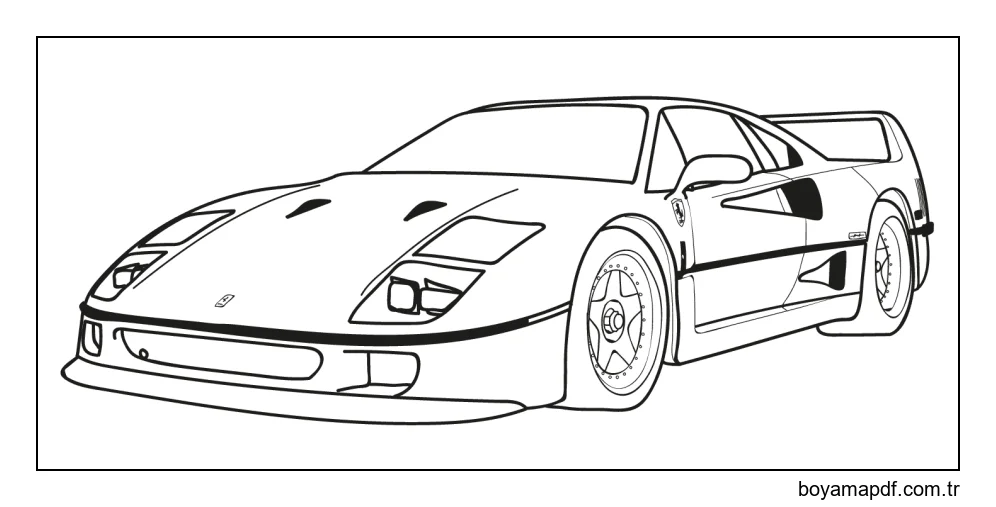 Ferrari F40 Boyama Sayfası