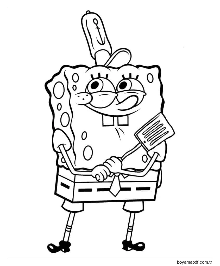 Güçlü Bob Aşçı Boyama Sayfası