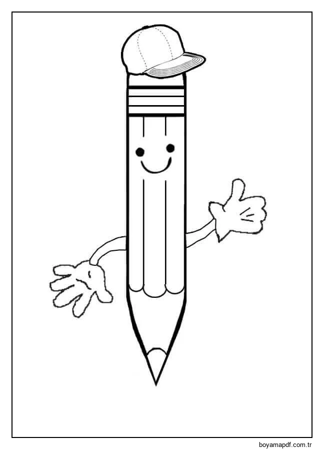Gülümseme Kalemi Boyama Sayfası