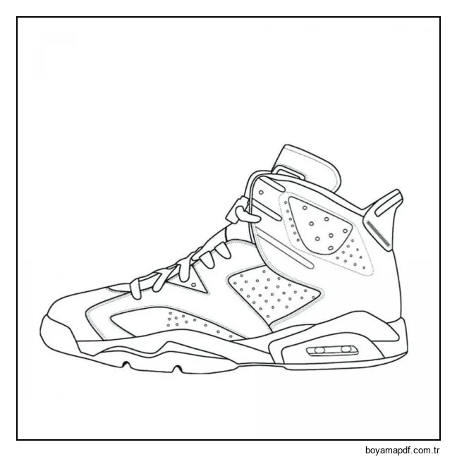 Günlük spor ayakkabı Boyama Sayfası