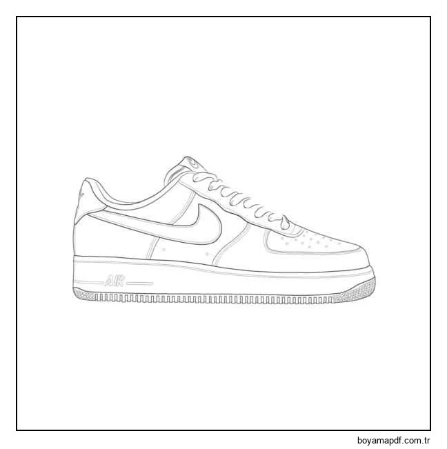 Güzel Air Force 1 Boyama Sayfası