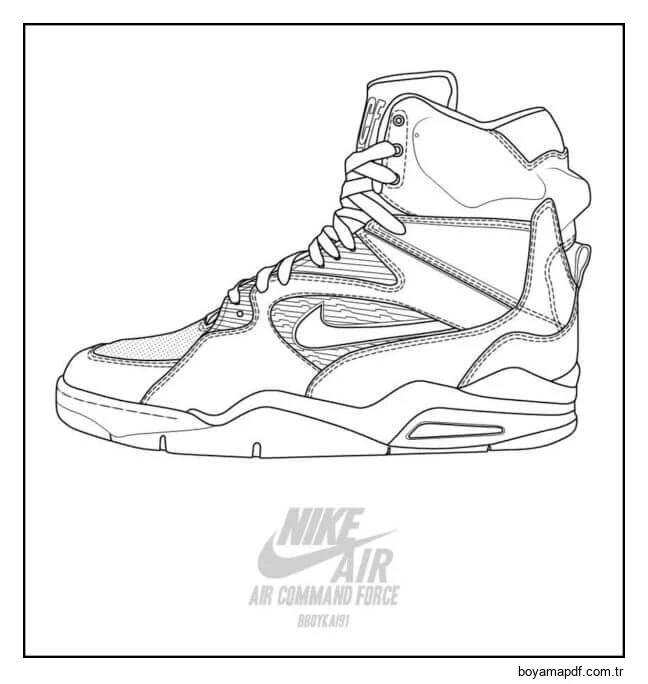 Güzel Nike Air Boyama Sayfası