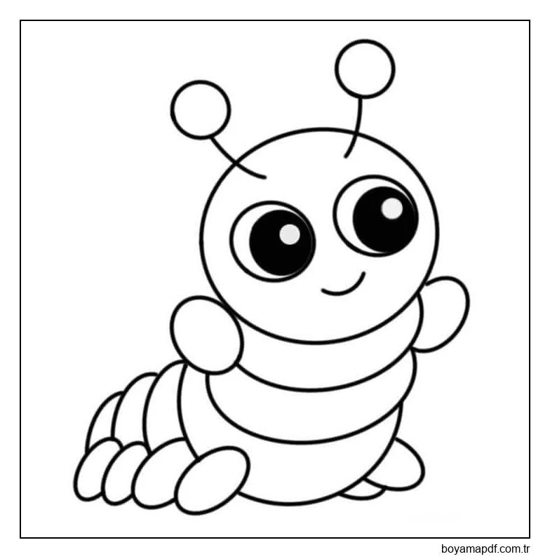 Güzel Solucan Ücretsiz Boyama Sayfası