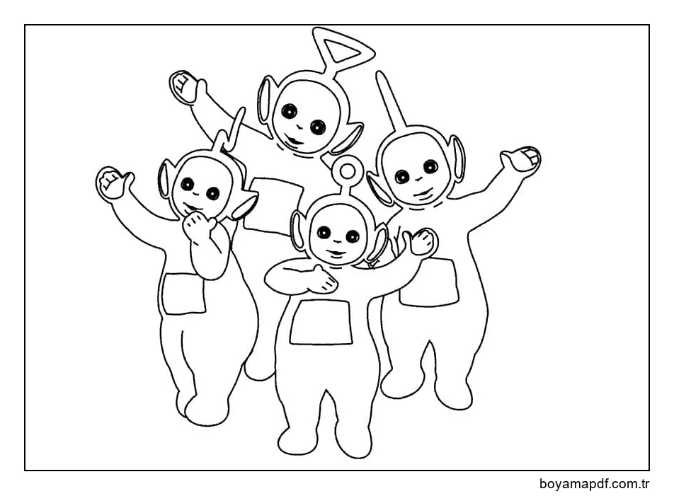 Güzel Teletabiler Boyama Sayfası