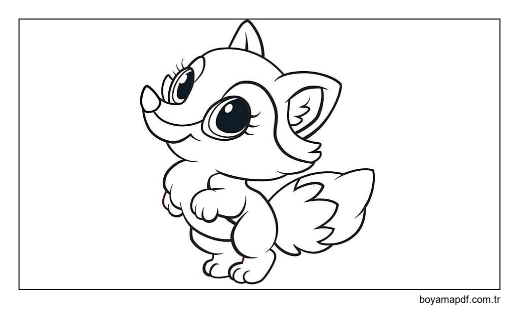 Güzel Tilki Boyama Sayfası