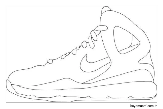 Harika Nike ayakkabı Boyama Sayfası