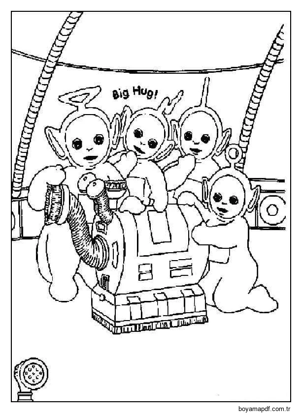 Harika Teletabiler Boyama Sayfası