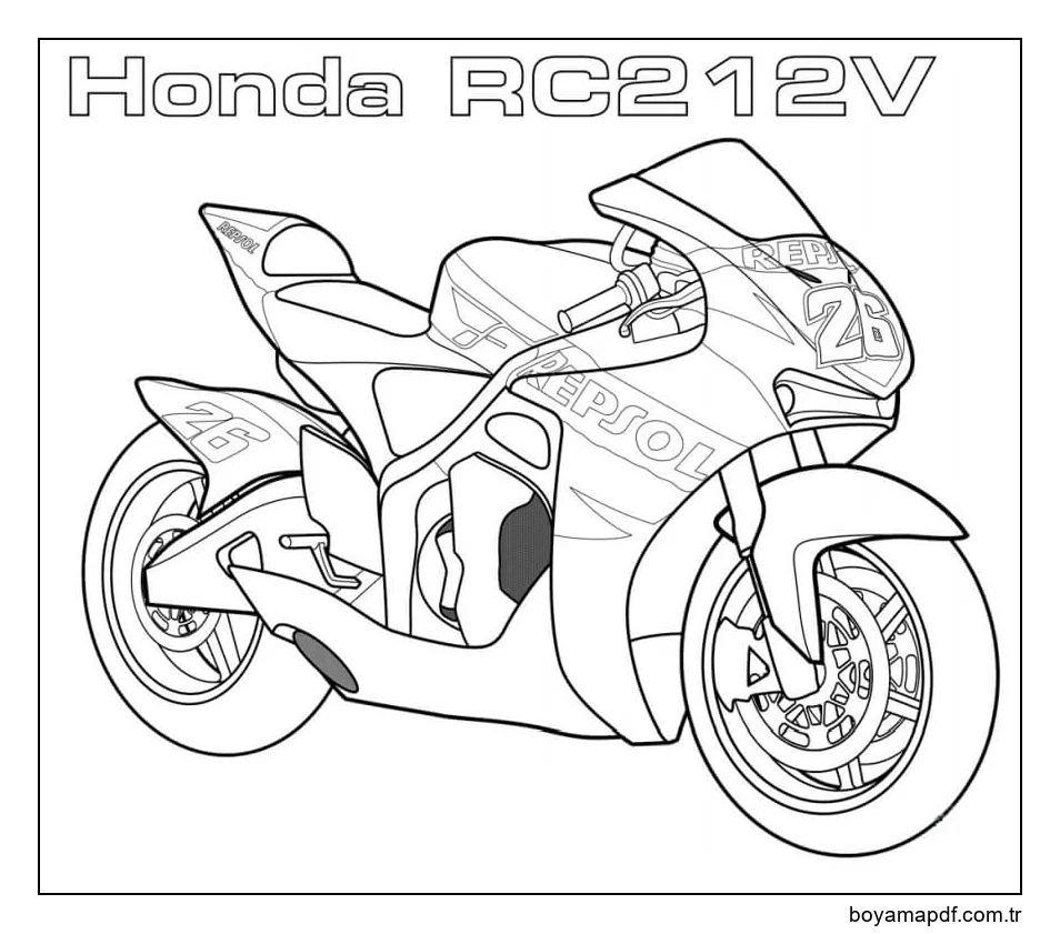 Honda RC2 12V Boyama Sayfası