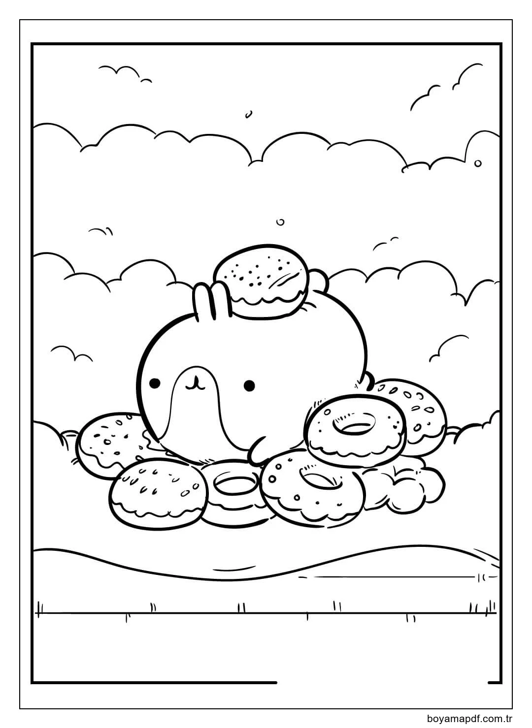 Inanılmaz Kawaii Boyama Sayfası