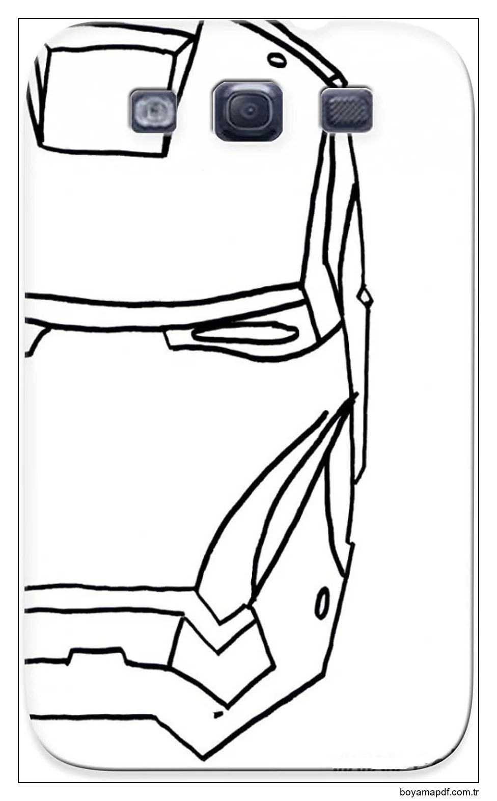 Ironman Telefon Kılıfı Boyama Sayfası