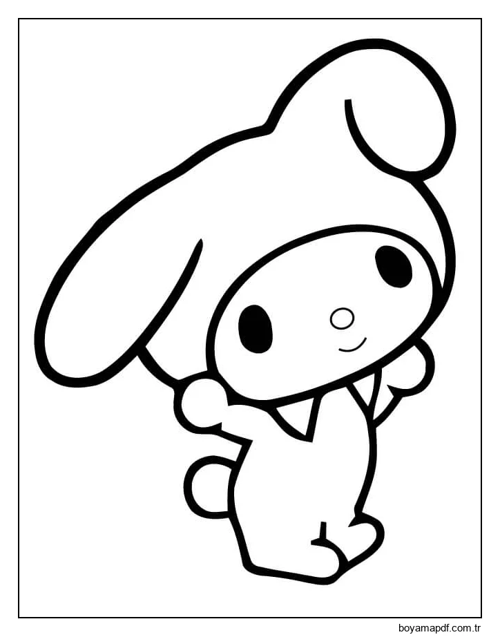 Karakter Kawaii Boyama Sayfası