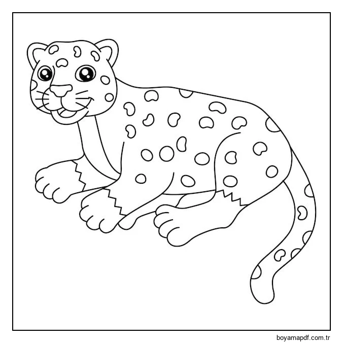 Karikatür Jaguar Boyama Sayfası