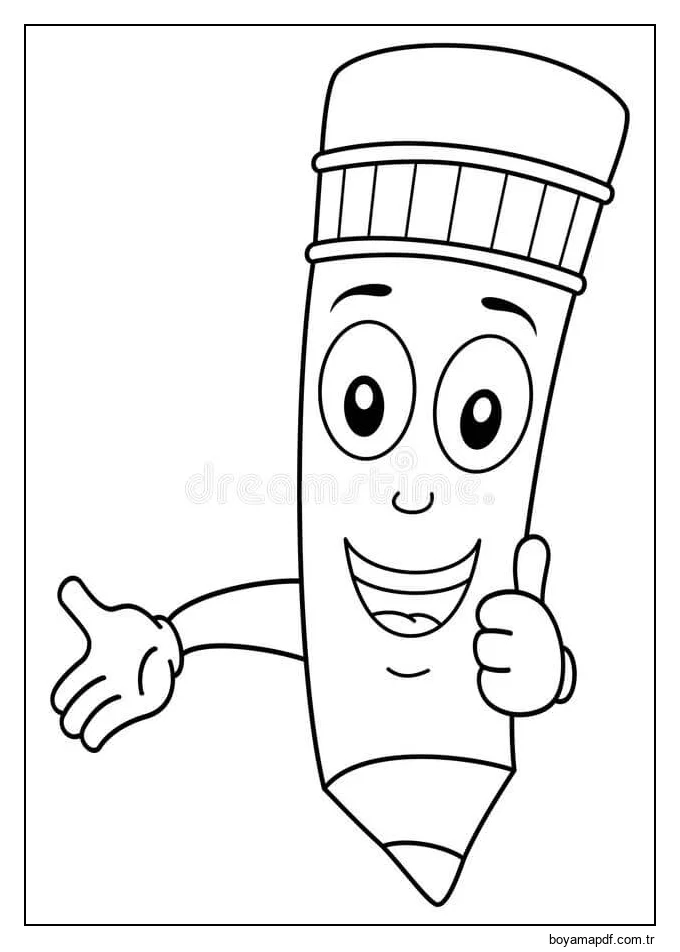 Karikatür Kalem Boyama Sayfası