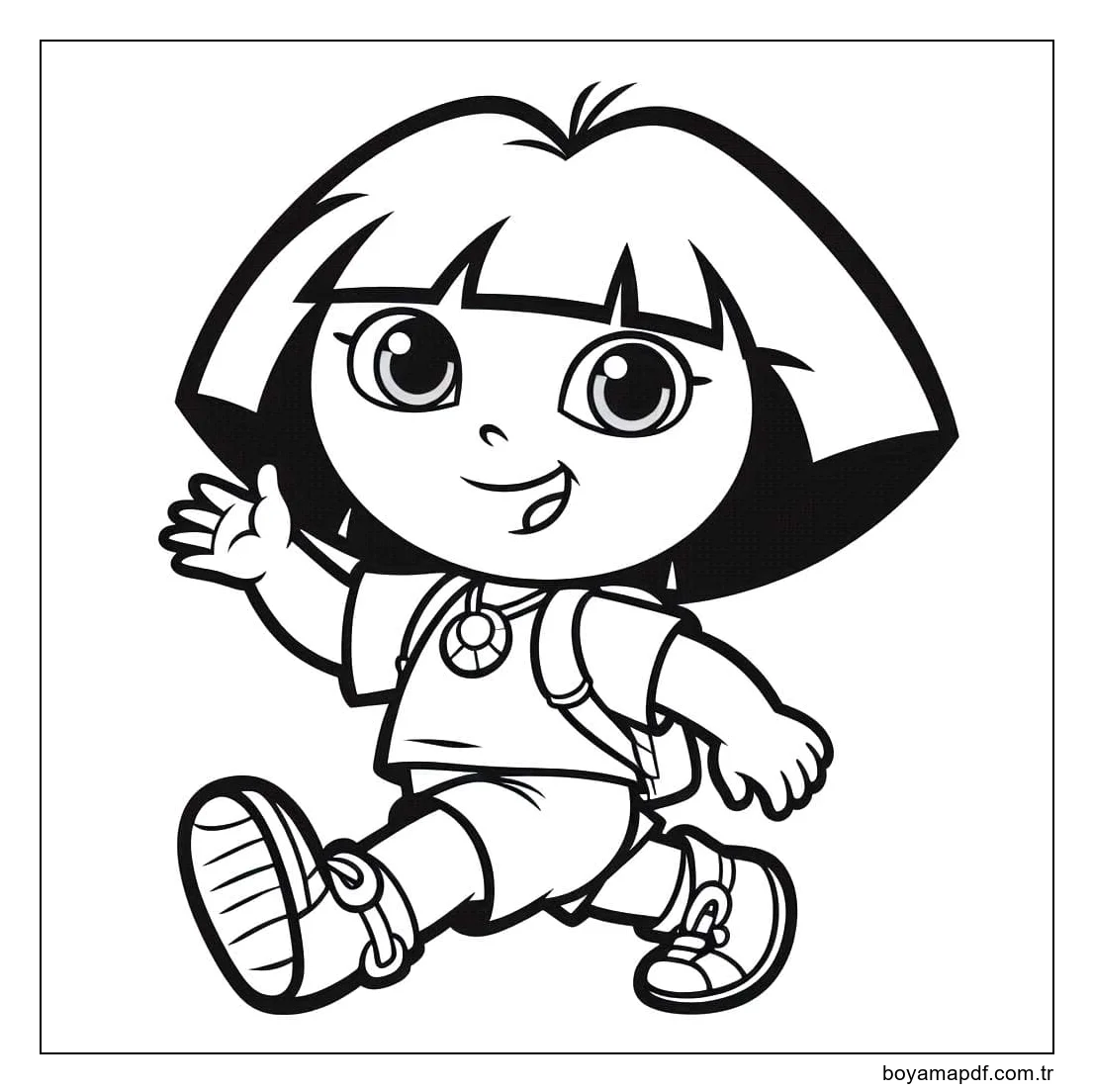 Kaşif Dora basit Boyama Sayfası