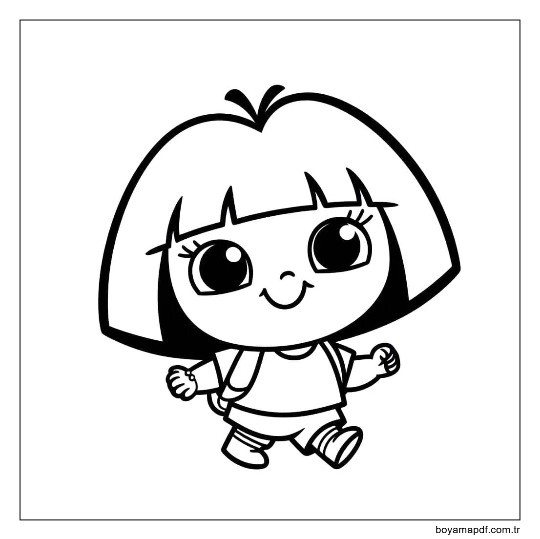 Kaşif Dora sevimli Boyama Sayfası