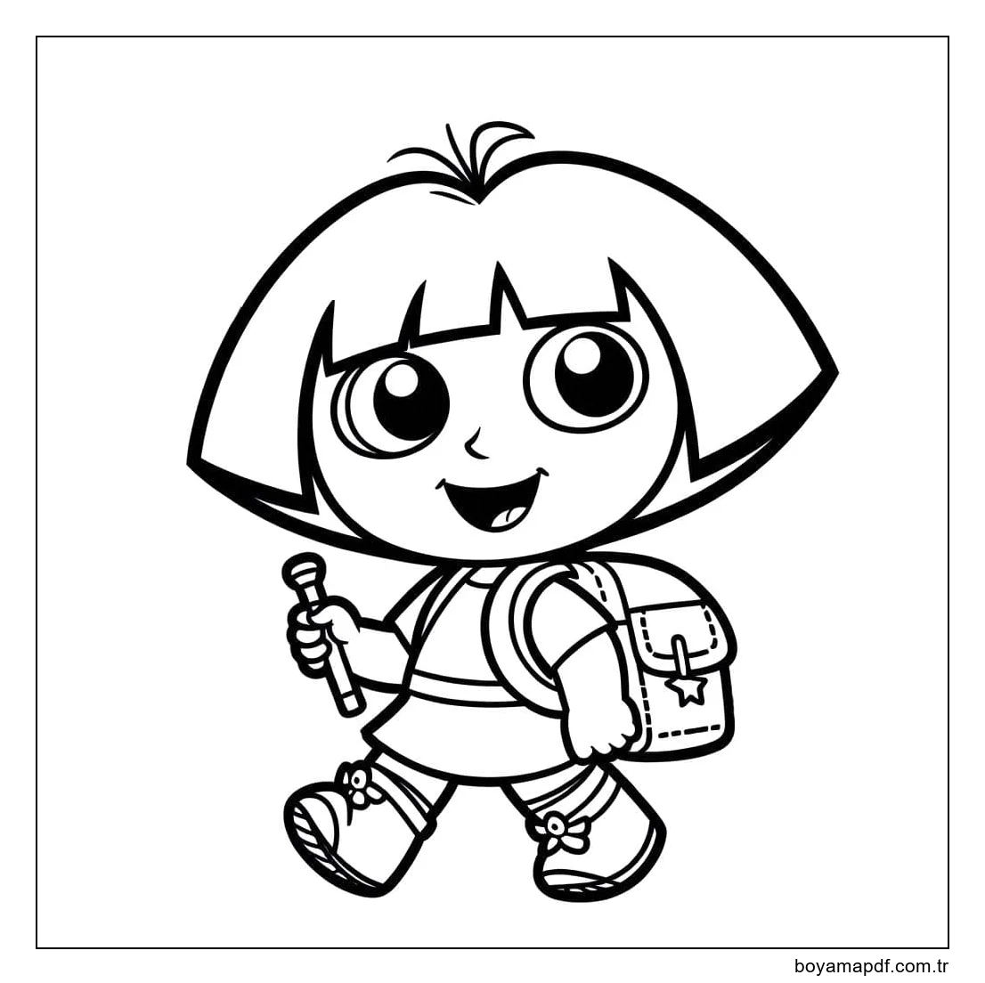 Kaşif Dora ücretsiz yazdırılabilir Boyama Sayfası