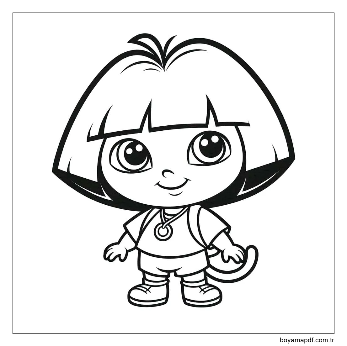Kaşif Dora yazdırılabilir Boyama Sayfası