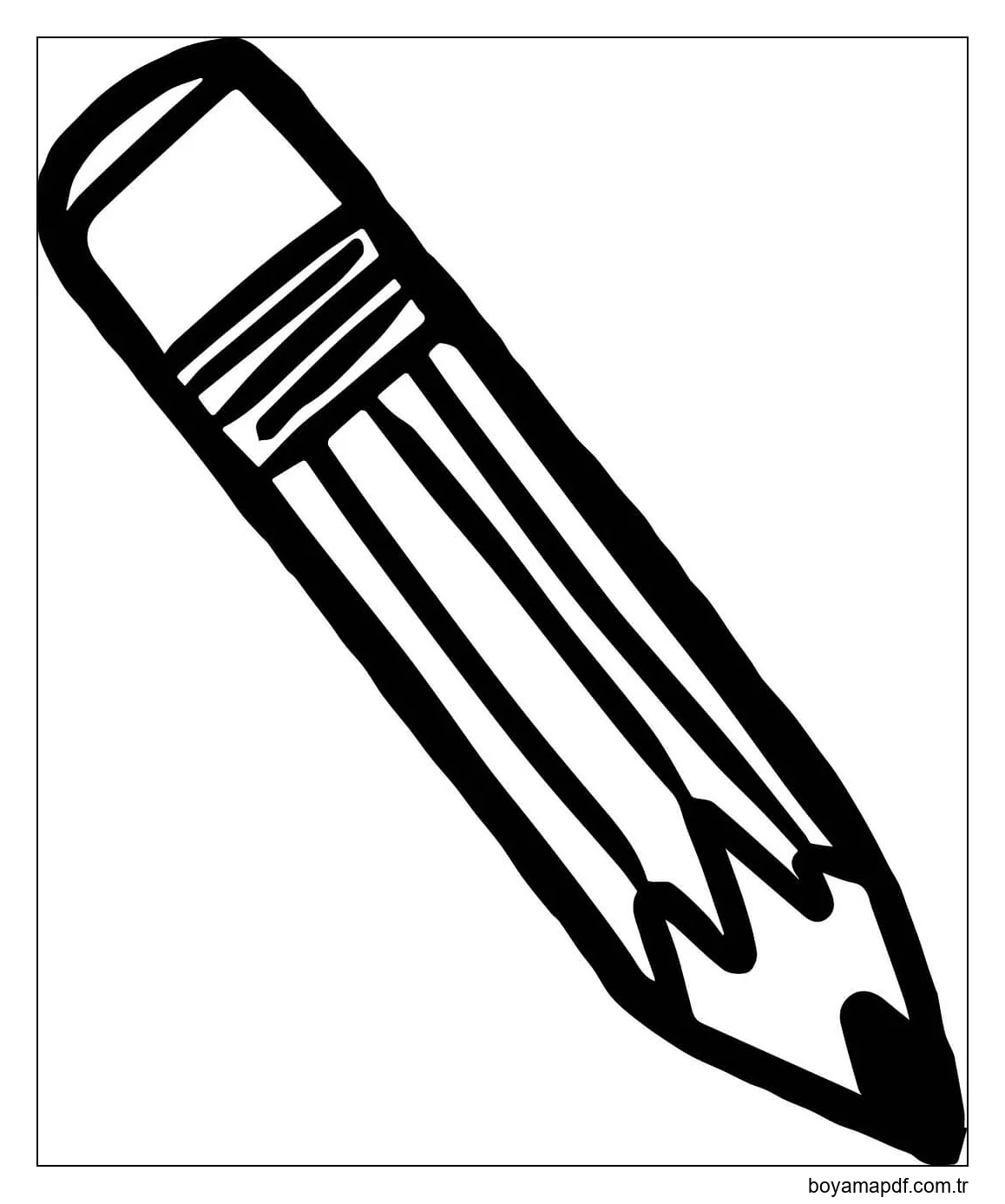 Kısa Kalem Boyama Sayfası