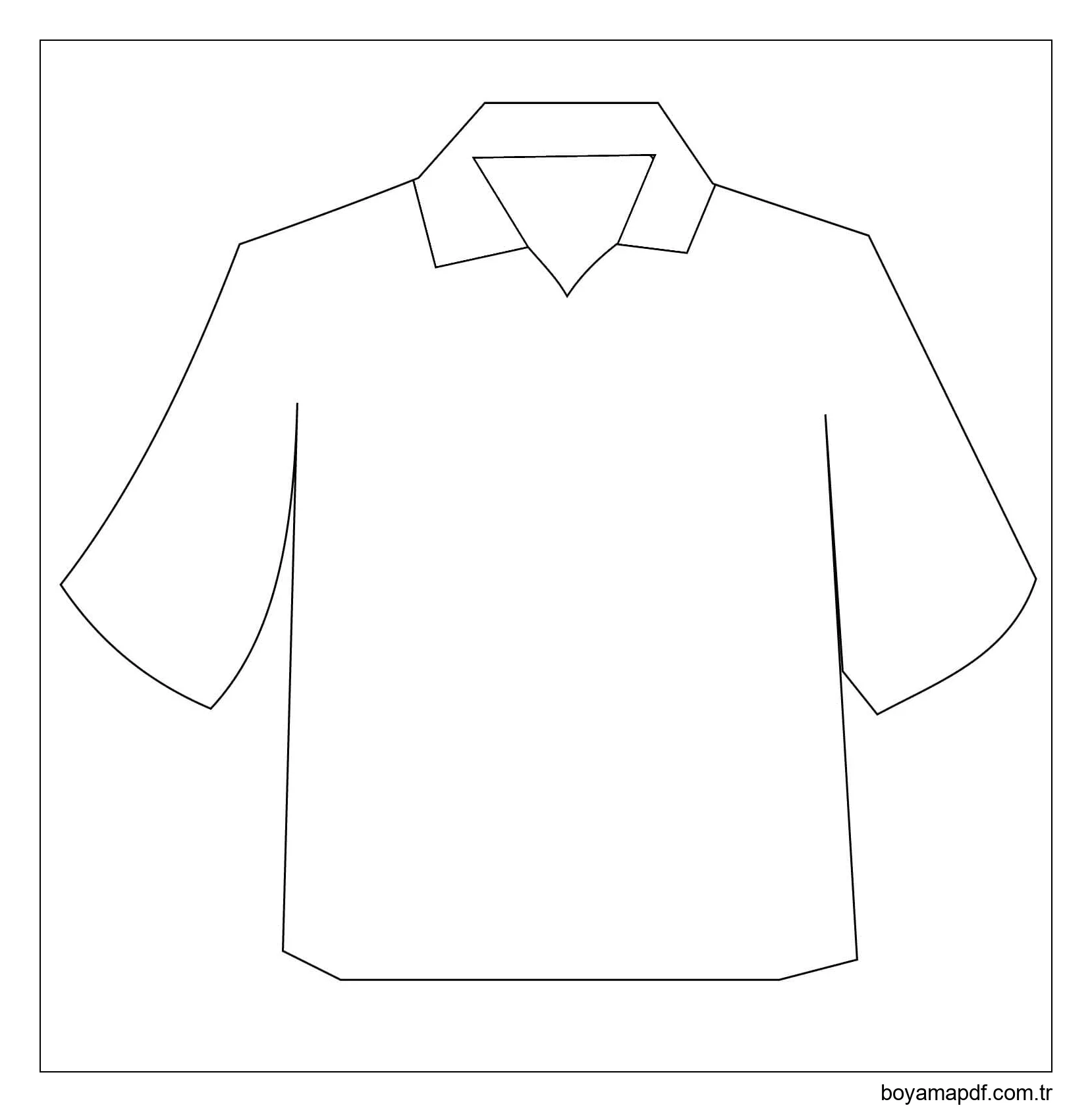 Kolay Tişört Boyama Sayfası