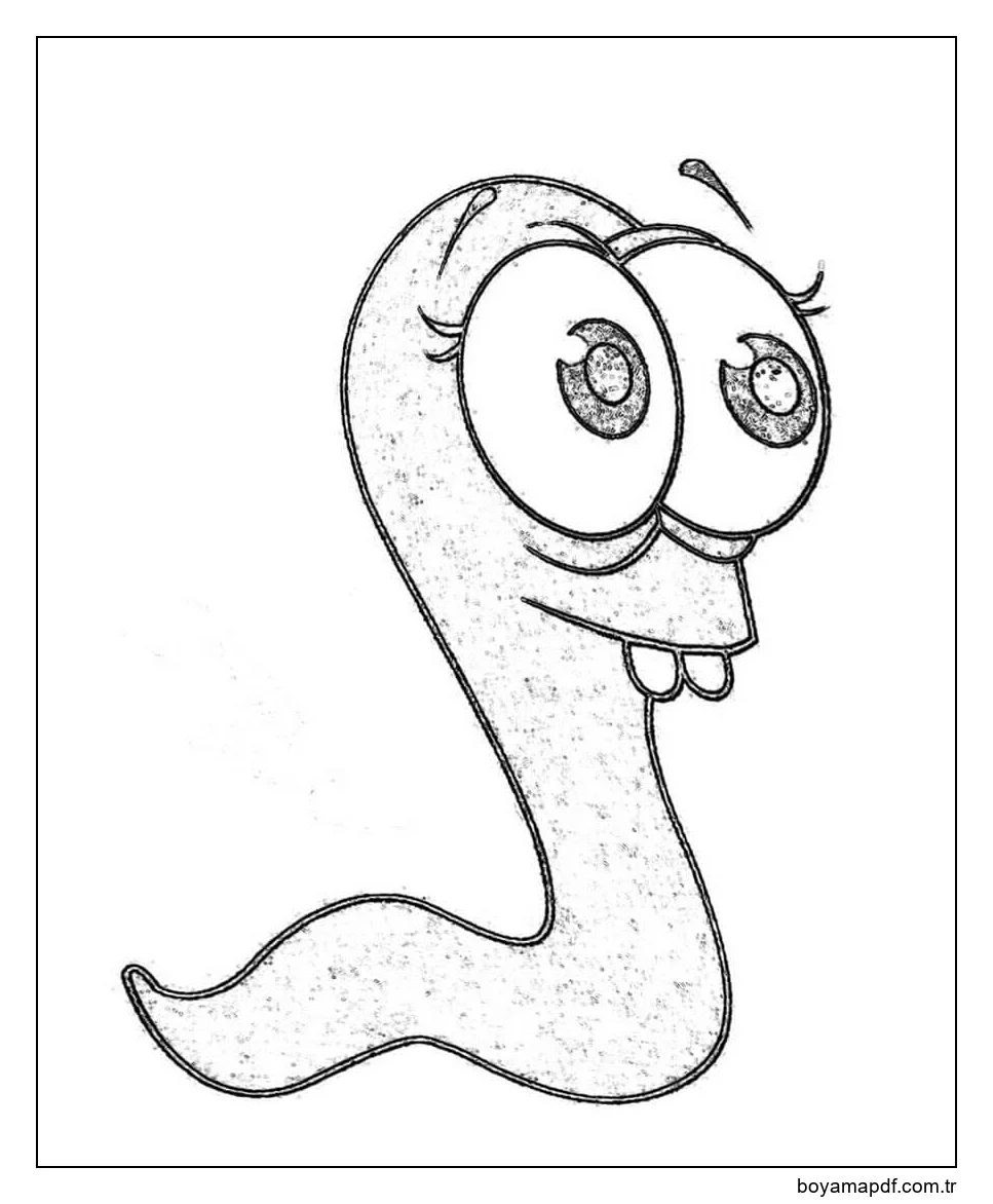 Küçük Solucan Boyama Sayfası