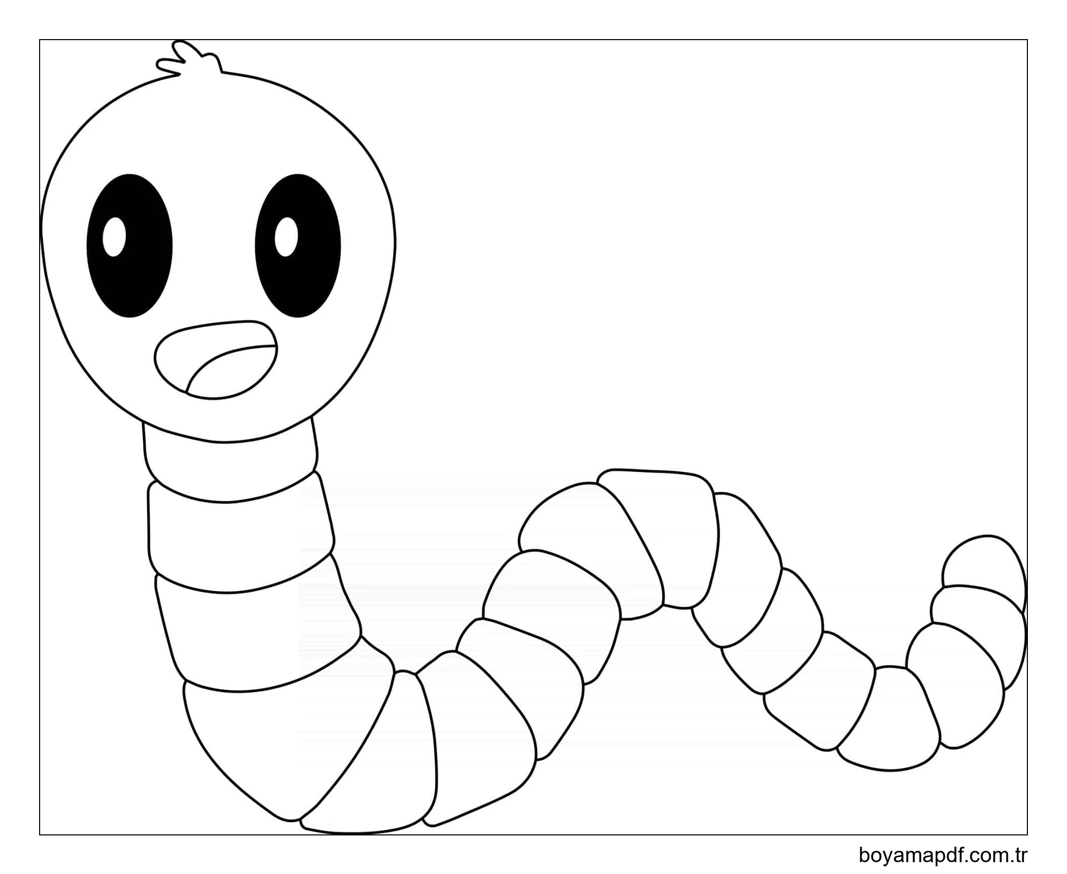 Küçük Solucan İyi Boyama Sayfası