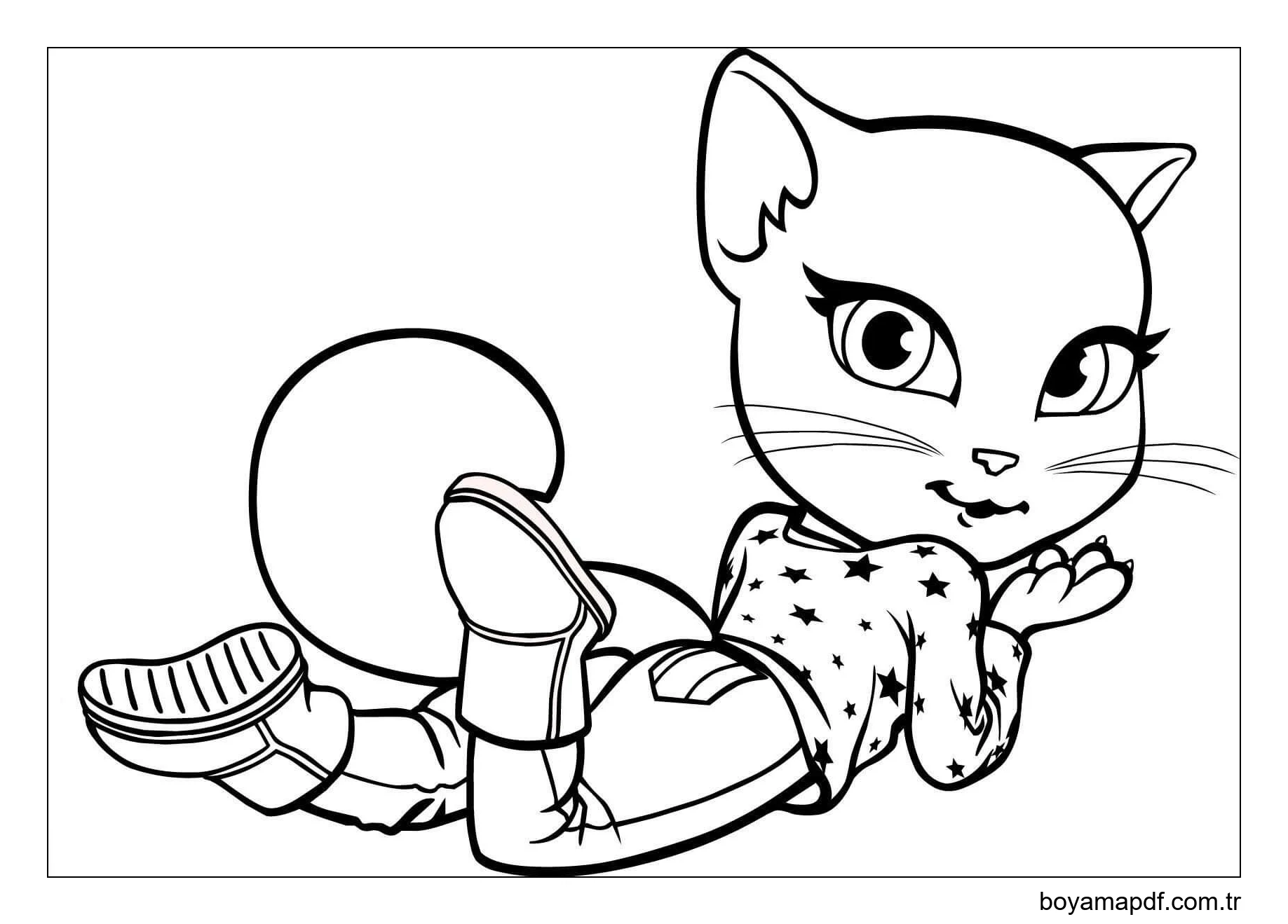 Linda Angela Ile Konuşuyor Boyama Sayfası