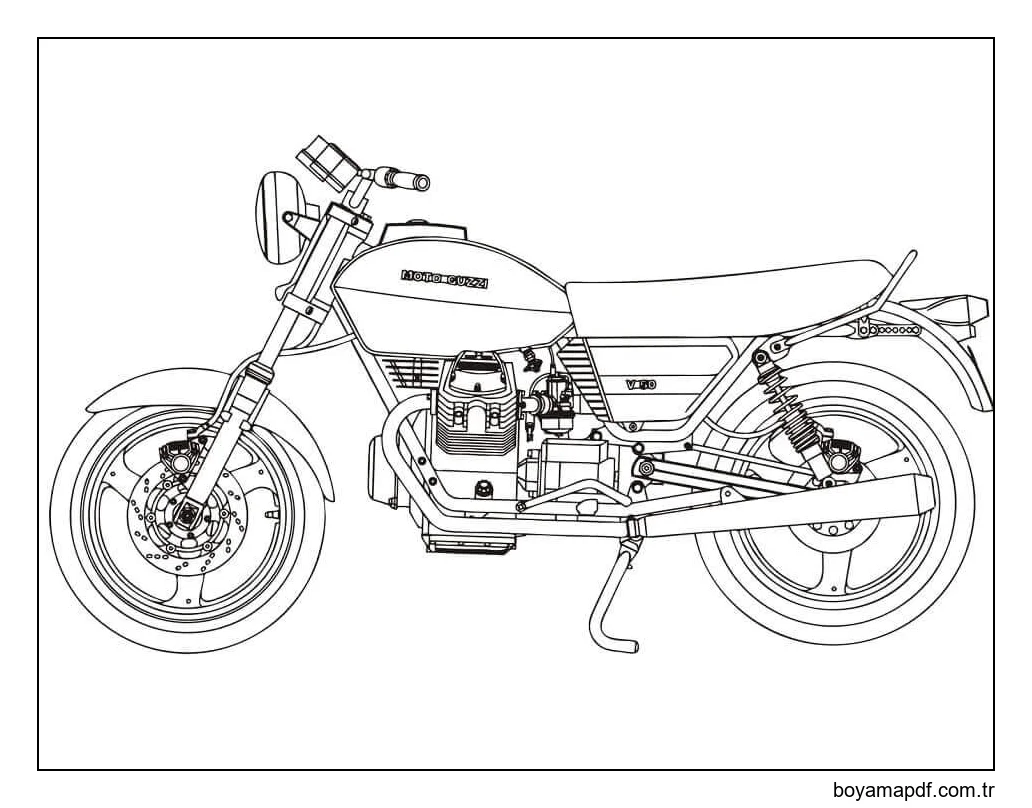 Moto Guzzi V50 Boyama Sayfası