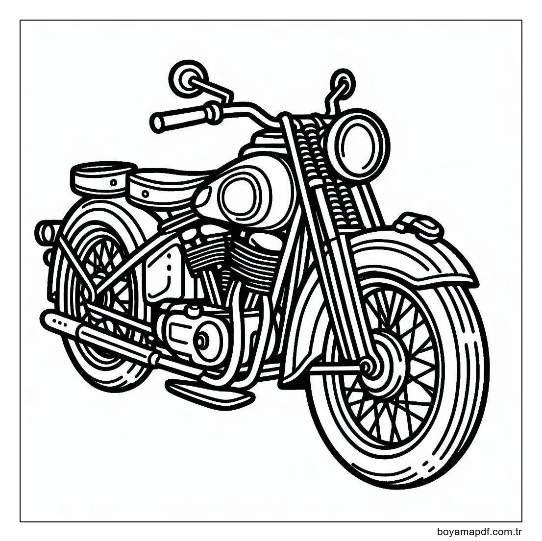 Motokros Çok Güzel Boyama Sayfası