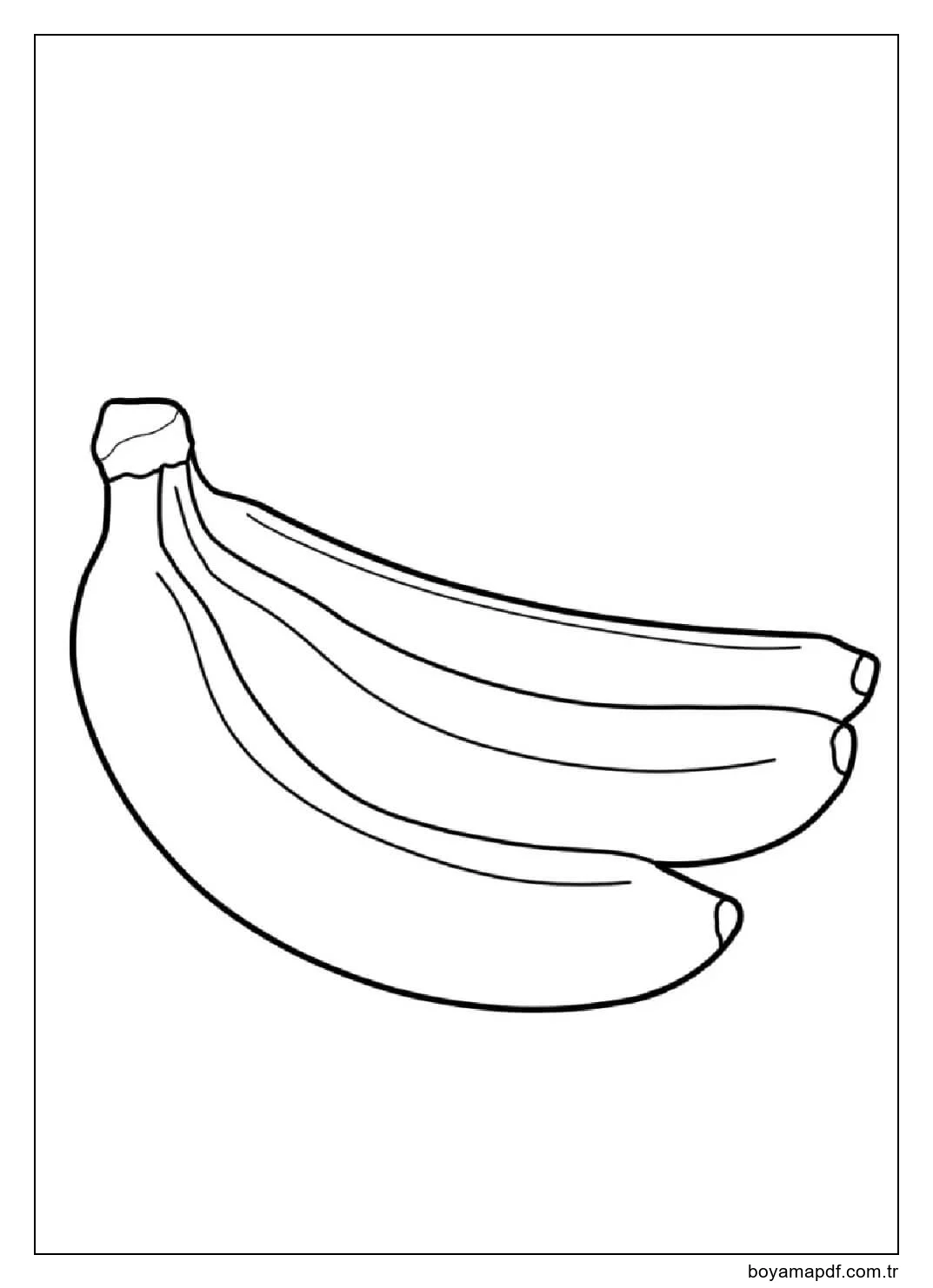Mükemmel Muz Boyama Sayfası