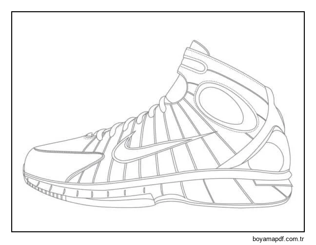 Mükemmel Nike ayakkabılar Boyama Sayfası