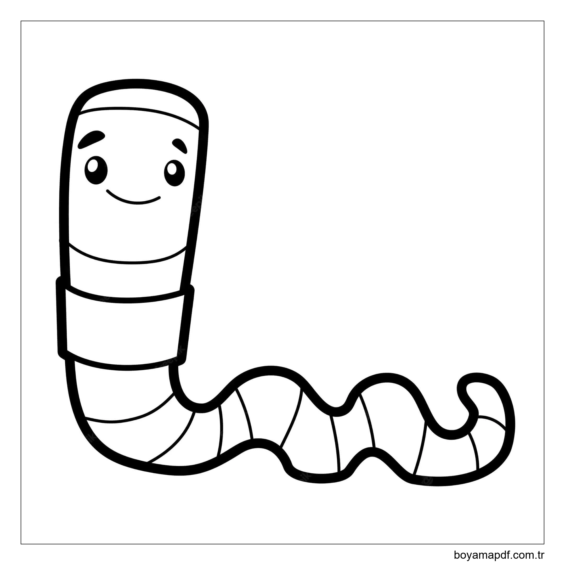 Mükemmel Solucan Boyama Sayfası