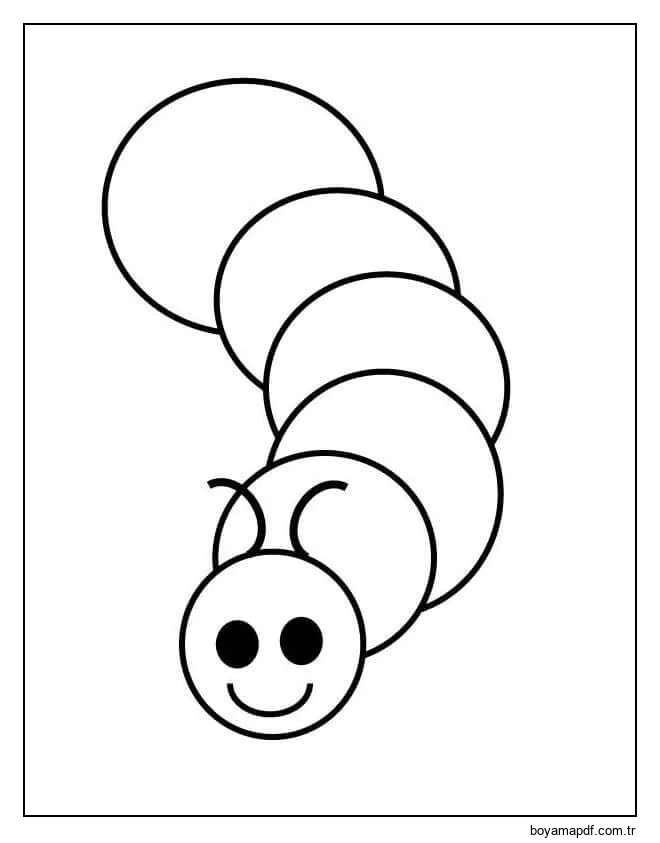 Müthiş Solucan Boyama Sayfası