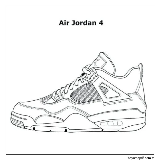 Nike Air Jordan 4 Boyama Sayfası