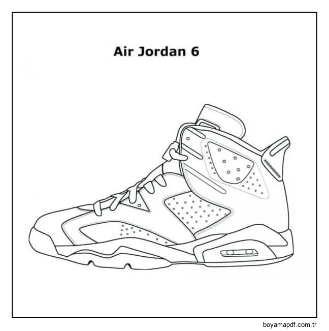 Nike Air Jordan 6 Boyama Sayfası