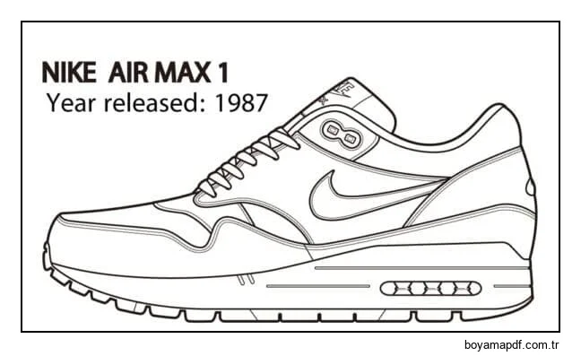 Nike Air Max 1 '87 Boyama Sayfası