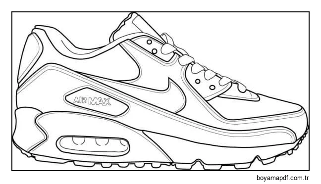 Nike Air Max çizimi Boyama Sayfası