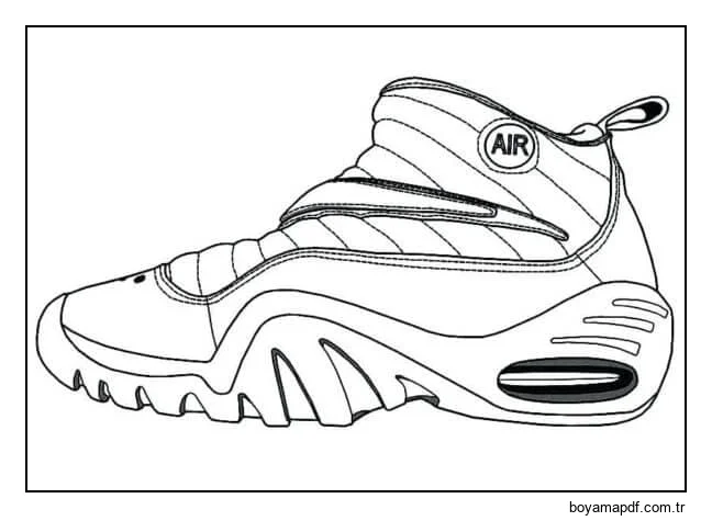 Nike ayakkabı markası Boyama Sayfası