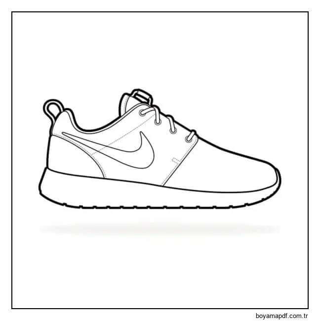 Nike ayakkabı ücretsiz indir Boyama Sayfası