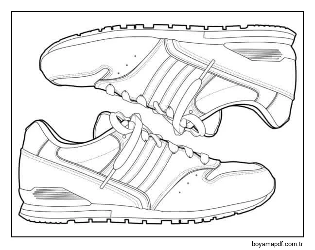 Nike ayakkabısını eşleştir Boyama Sayfası